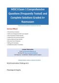 MDC3 Exam 1 Comprehensive Questions &lpar;Frequently Tested&rpar; and Complete Solutions Graded A&plus; Rasmussen