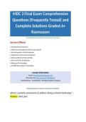 MDC 3 Final Exam Comprehensive Questions &lpar;Frequently Tested&rpar; and Complete Solutions Graded A&plus; Rasmussen