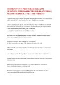 COMMUNITY ATI PROCTORED 2026 EXAM &NewLine;QUESTIONS WITH CORRECT DETAILED ANSWERS &vert;&vert; &NewLine;ALREADY GRADED A&plus; <LATEST VERSION