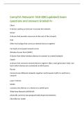 CompTIA Network&plus; N10-008 &lpar;updated&rpar; Exam questions and answers Graded A&plus; Client A device used by an end-user to access the network Server A device that provides resources to the rest of the network Hub Older technology that connects network devices