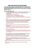 BIOL 1406&vert;Final Exam Study Guide&vert; Questions and answers &vert; Updated RATED A&plus; &vert; NEW EDITION&vert; 100&percnt; CORRECT