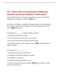 DCF - Child Growth and Development &lpar;CGDR&rpar; Exam&NewLine;questions and answers Graded A&plus;&vert; latest update&NewLine;Specific body changes and increases in the child's size such as a child's height&comma;&NewLine;weight&comma; head circumference and BMI -Growth&NewLine;An increase in com