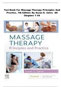 Test Bank For Massage Therapy-Principles And Practice&comma; 7th Edition By Susan G&period; Salvo&Tab;All Chapters 1-30