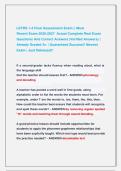 LETRS 1-4 Final Assessment Exam &vert;&vert; Most                     &NewLine;Recent Exam 2026-2027  Actual Complete Real Exam &NewLine;Questions And Correct Answers &lpar;Verified Answers&rpar; &vert; &NewLine;Already Graded A&plus; &vert; Guaranteed Success&excl;&excl; Newest &NewLine;Exam &vert; Just Released&excl;&excl;  