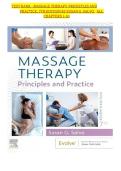TEST BANK - MASSAGE THERAPY-PRINCIPLES AND&NewLine;PRACTICE&comma; 7TH EDITION BY SUSAN G&period; SALVO ALL&NewLine;CHAPTERS 1-30