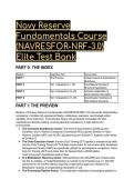 2026&sol;2027 Elite Navy Reserve Fundamentals Course &lpar;NAVRESFOR-NRF-3&period;0&rpar; Test Bank &vert; S-Tier Grandmaster Q&A &vert; 100&percnt; Pass Rate