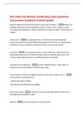 DCF Child Care 40 Hour Certification Exam questions&NewLine;and answers Graded A&plus;&vert; latest update&NewLine;Why do childcare professionals observe and screen children&quest; -So they can&NewLine;facilitate the growth and development of every child in their program&comma; detect&NewLine;early signs