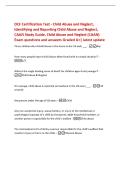 DCF Certification Test - Child Abuse and Neglect&comma;&NewLine;Identifying and Reporting Child Abuse and Neglect&comma;&NewLine;CAAN Study Guide&comma; Child Abuse and Neglect &lpar;CAAN&rpar;&NewLine;Exam questions and answers Graded A&plus;&vert; latest update&NewLine;Three children die of child abuse in the home in 