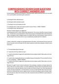 COMPREHENSIVE EXAM QUESTIONS &NewLine;WITH CORRECT ANSWERS 2026 