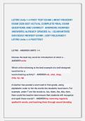 LETRS Units 1-4 POST TEST EXAM &vert;&vert; MOST RECEENT &NewLine;EXAM 2026-2027 ACTUAL COMPLETE REAL EXAM &NewLine;QUESTIONS AND CORRECT  ANSWERS &lpar;VERIFIED &NewLine;ANSWERS&rpar; ALREADY GRADED A&plus; &vert; GUARANTEED &NewLine;SUCCESS&excl;&excl; NEWEST EXAM &vert; JUST RELEASED&excl;&excl; &NewLine;LETRS Units 1-4 POSTTEST  