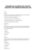 Fundamentals of Nursing Final Exam Test Bank new exam practice question and answers 2026 docs