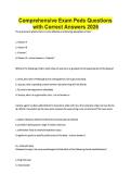 Comprehensive Exam Peds Questions &NewLine;with Correct Answers 2026 