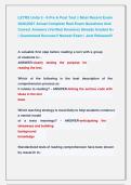 LETRS Units 5 - 8 Pre & Post Test &vert;&vert; Most Recent Exam &NewLine;2026&vert;2027 Actual Complete Real Exam Questions And &NewLine;Correct Answers &lpar;Verified Answers&rpar; Already Graded A&plus; &NewLine;&vert; Guaranteed Success&excl;&excl; Newest Exam &vert; Just Released&excl;&excl;