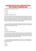 COMPREHENSIVE FINAL EXAM QUESTIONS &NewLine;WITH CORRECT ANSWERS 2026