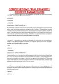 COMPREHENSIVE FINAL EXAM QUESTIONS &NewLine;WITH CORRECT ANSWERS 2026