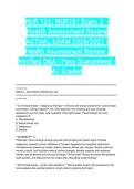 NUR 101&sol; NUR101 Exam 3 &ndash; Health Assessment Review ACTUAL EXAM 2026&sol;2027 &vert; Health Assessment Review &vert; Verified Q&A &vert; Pass Guaranteed - A&plus; Graded