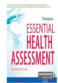 Test Bank for Essential Health Assessment 2nd Edition &lpar;F&period;A Davis&comma; 2022&rpar; by Thompson &vert; ISBN NO&semi; 9781719642323&vert; All Chapters 1-24  Covered