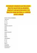 STATIONARY ENGINEER ELECTRIC EXAM &ndash; PRACTICE QUESTIONS & ANSWERS &ndash; COMPLETE 100 QUESTION MOCK TEST PRACTICE EXAM MATERIAL A&plus; VERIFIED LATEST VERSION