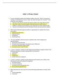 Multidimensional Care II MDC 2  Final Exam Actual Questions And Correct Verified Answers &lpar;Rasmussen University&rpar;