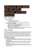 2026&sol;2027 &lbrack;S-TIER&rsqb; THE ELITE TEST BANK&colon; BIO 311C&sol;311D & 2026&sol;2027 Systems Biology &vert; UT Austin &vert; 50&plus; Q&A &plus; Mentor Analysis