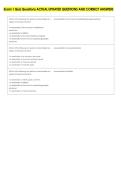 Exam 1 Quiz Questions ACTUAL UPDATED QUESTIONS AND CORRECT ANSWERS 