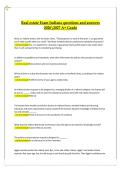 Indiana Real Estate Exam Questions and Answers 2026&ndash;2027 &vert; Real Estate Licensing Program &vert; Comprehensive Exam Preparation