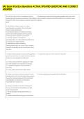 EAS Exam Practice Questions ACTUAL UPDATED QUESTIONS AND CORRECT &NewLine;ANSWERS 