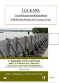 Hazard Mitigation and Preparedness &lpar;3rd Edition&rpar; by Dylan Sandler & Anna K&period; Schwab &ndash; Complete Test Bank with Questions & Answers for All 13 Chapters