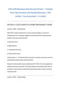 WGU C838 Managing Cloud Security OA Exam &ndash; Complete Exam-Style Questions with Detailed Rationales &vert; 100&percnt; Verified &ndash; Pass Guaranteed &ndash; A&plus; Graded