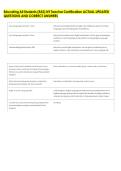 Educating All Students &lpar;EAS&rpar; NY Teacher Certification ACTUAL UPDATED &NewLine;QUESTIONS AND CORRECT ANSWERS 