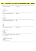 Exam 1 - Quiz questions ACTUAL UPDATED QUESTIONS AND CORRECT ANSWERS 