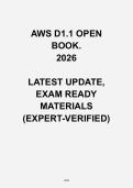 AWS D1&period;1 Open Book Exam 2026 &vert; Structural Welding Code Questions & Answers