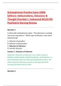Schizophrenia Practice Exam &lpar;2026 &NewLine;Edition&rpar;&colon; Hallucinations&comma; Delusions & &NewLine;Thought Disorders &vert; Advanced NCLEX-RN &NewLine;Psychiatric Nursing Review 