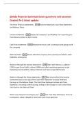 Ebitda financial technical Exam questions and answers&NewLine;Graded A&plus;&vert; latest update&NewLine;The three financial statements -Income Statement&comma; Cash Flow Statement&comma;&NewLine;and Balance Sheet&NewLine;Income Statement -Shows the company's profitability over a period&semi; goes&NewLine;fro