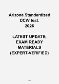 Arizona Standardized DCW Test 2026 &vert; Direct Care Worker Exam Questions&comma; Answers & Study Guide