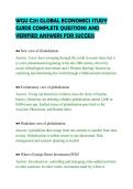 WGU C211 GLOBAL ECONOMICS STUDY&NewLine;GUIDE COMPLETE QUESTIONS AND&NewLine;VERIFIED ANSWERS FOR SUCCESS&NewLine;