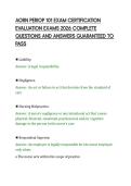 AORN PERIOP 101 EXAM CERTIFICATION &NewLine;EVALUATION EXAMS 2026 COMPLETE &NewLine;QUESTIONS AND ANSWERS GUARANTEED TO &NewLine;PASS 