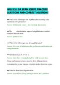 WGU C211 OA EXAM SCRIPT PRACTICE&NewLine;QUESTIONS AND CORRECT SOLUTIONS