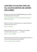 AORN PERIOP 101 EXAM FINAL PAPER 2026 &NewLine;FULL SOLUTION QUESTIONS AND ANSWERS &NewLine;100&percnt; CORRECT