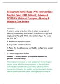Postpartum Hemorrhage &lpar;PPH&rpar; Interventions &NewLine;Practice Exam &lpar;2026 Edition&rpar; &vert; Advanced &NewLine;NCLEX-RN Maternal Emergency Nursing & &NewLine;Obstetric Care Review