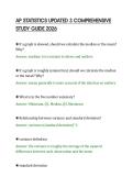 AP STATISTICS UPDATED 3 CORE STATISTICAL &NewLine;CONCEPTS REVIEW 2026 