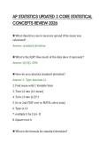 AP STATISTICS UPDATED 3 HIGH-YIELD TOPICS &NewLine;SUMMARY 2026 