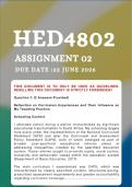HED4802 Assignment 2 &lbrace;COMPLETE ANSWERS&rcub; Due Date 22 June 2026
