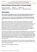 MGT 8803&vert;Exam II Finance &lpar;Counts 20&percnt; of Course Grade&rpar;&vert; With complete solution&vert; New edition&vert; Rated A&plus; &vert; &vert; 100&percnt; CORRECT&vert;Georgia Institute Of Technology