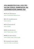 APHA IMMUNIZATION EXAM 4 MOCK TEST &NewLine;WITH ANSWER RATIONALES 2026 