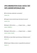 APHA IMMUNIZATION EXAM 4 PRACTICE &NewLine;QUESTIONS WITH DETAILED EXPLANATIONS &NewLine;2026