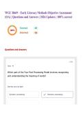 WGU D669 &ndash; Early Literacy Methods Objective Assessment &lpar;OA&rpar; &vert; Questions and Answers &vert; 2026 Updates &vert; 100&percnt; correct