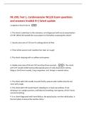 NE 209&comma; Test 1&comma; Cardiovascular NCLEX Exam questions&NewLine;and answers Graded A&plus;&vert; latest update&NewLine;Congestive Heart Failure -&NewLine;1&period; The client is admitted to the telemetry unit diagnosed with acute exacerbation&NewLine;of CHF&period; Which S&sol;S would the nurse expect to find when