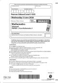 Edexcel A Level June 2026 Mathematics Paper 1 Pure Mathematics 1 Solved Paper