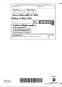 Edexcel AS Level June 2026 Further Mathematics Paper 27 Decision Mathematics 1 Answer Book